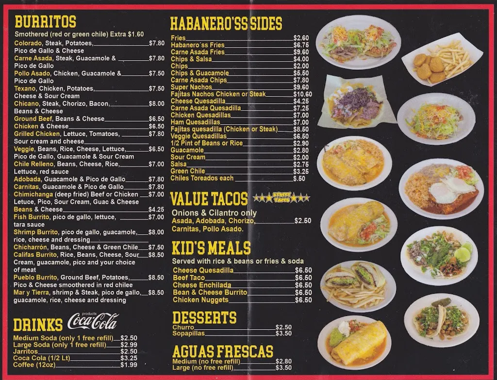 Menu_Habanero'ss Taco Shop_Fowler, CO_image_old_1