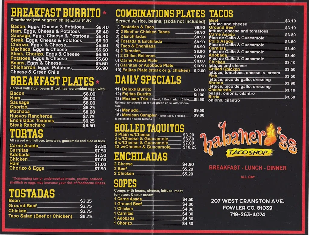 Menu_Habanero'ss Taco Shop_Fowler, CO_image_old_2