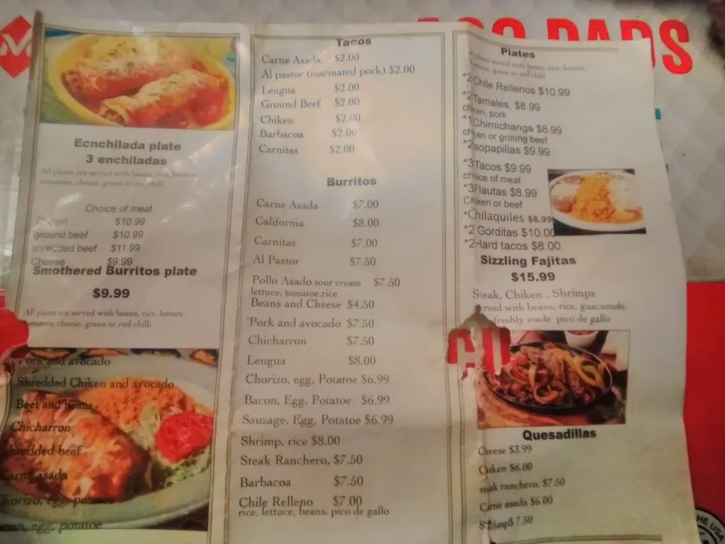 Menu_Salsa Mexican Restaurant_Fowler, CO_image_old_1