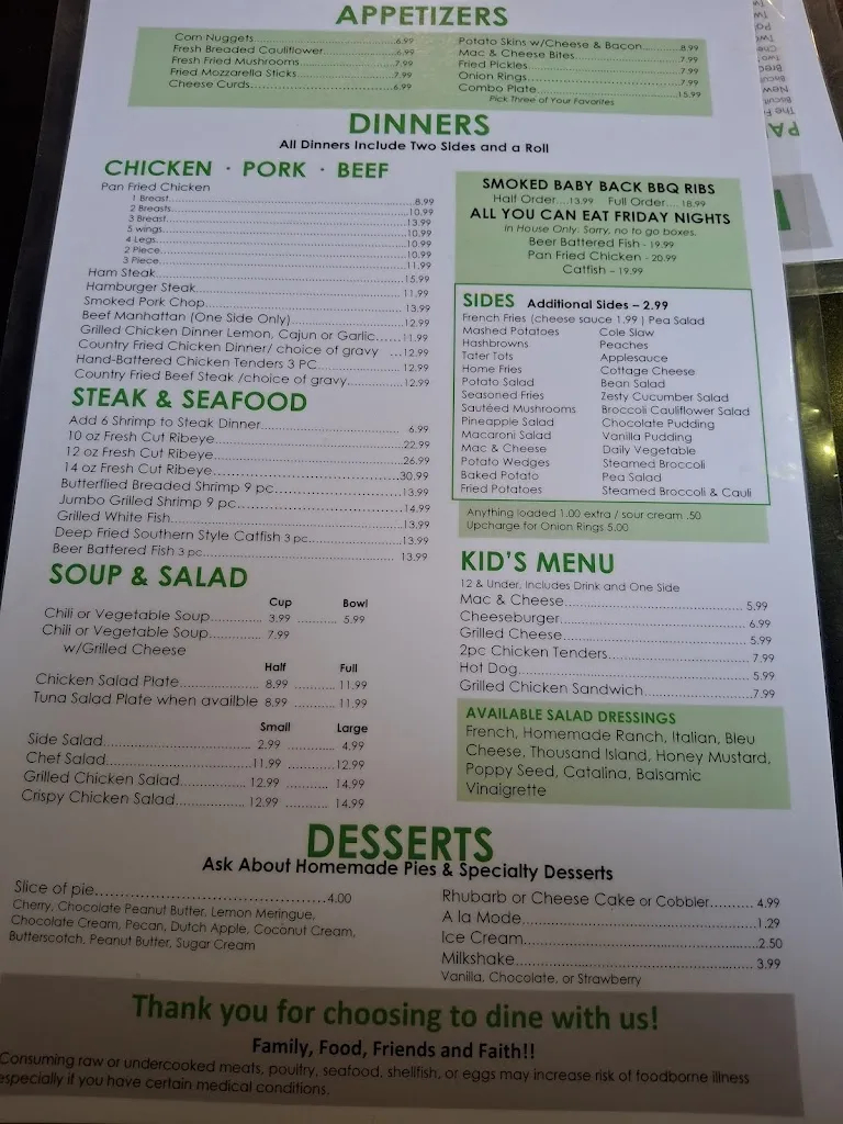 Menu_Park Restaurant_New Castle, IN_image_old_1
