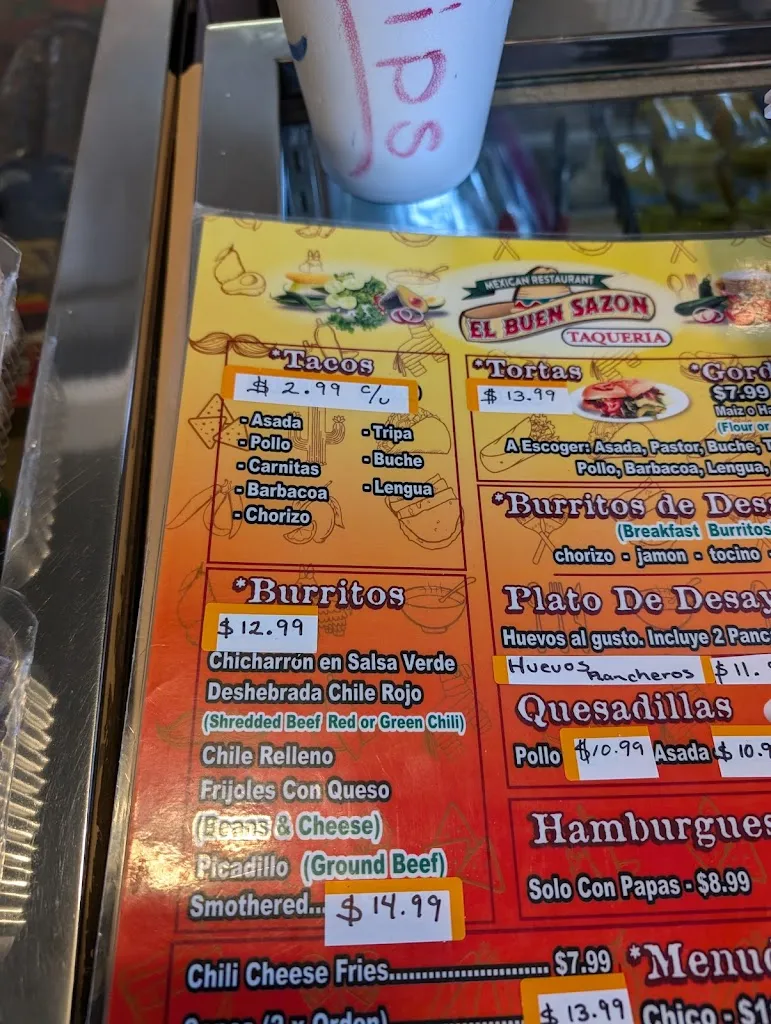 Menu_El Buen Sazon_Denver, CO_image_old_1