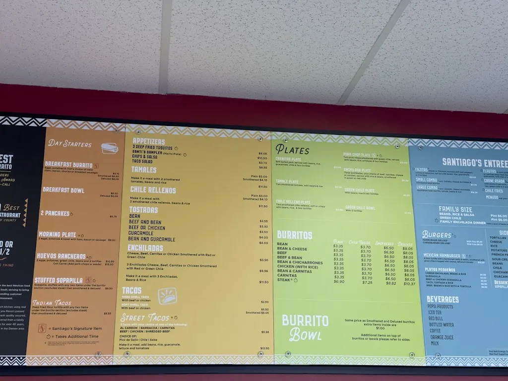 Menu_Santiago's Mexican Restaurant_Superior, CO_image_old_1