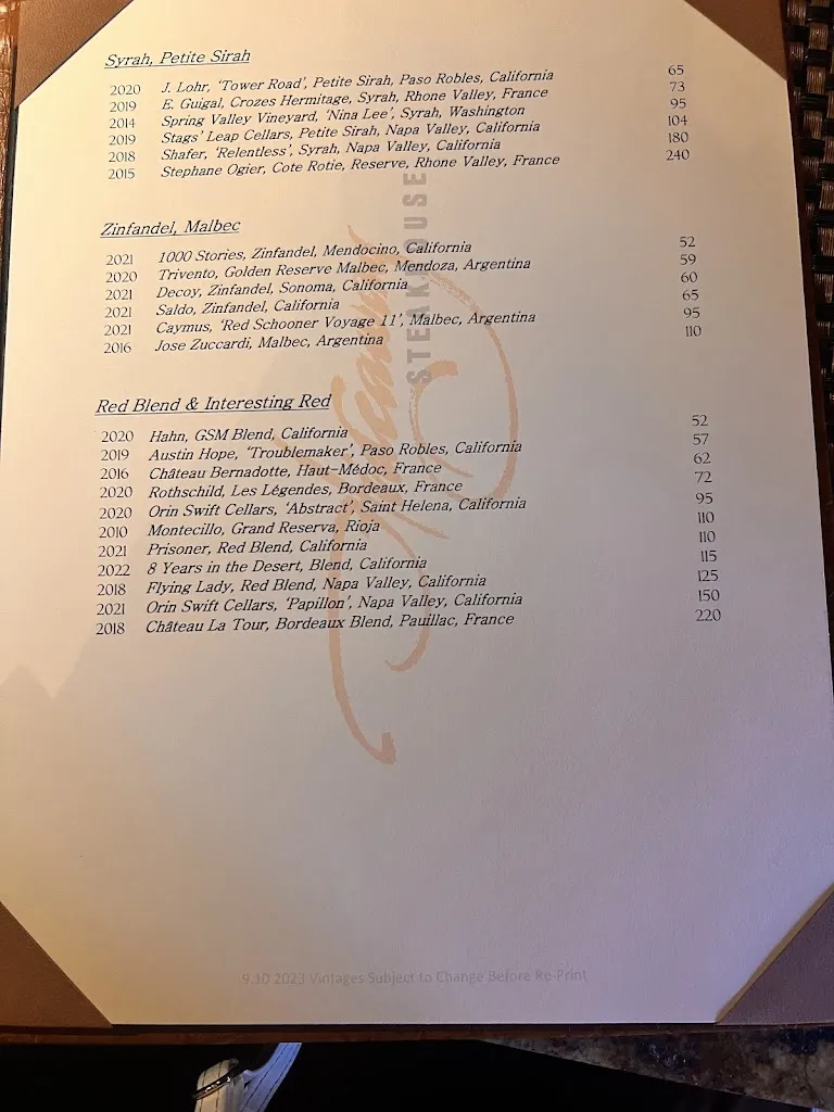 Menu_Hideaway Steakhouse_Westminster, CO_image_old_3