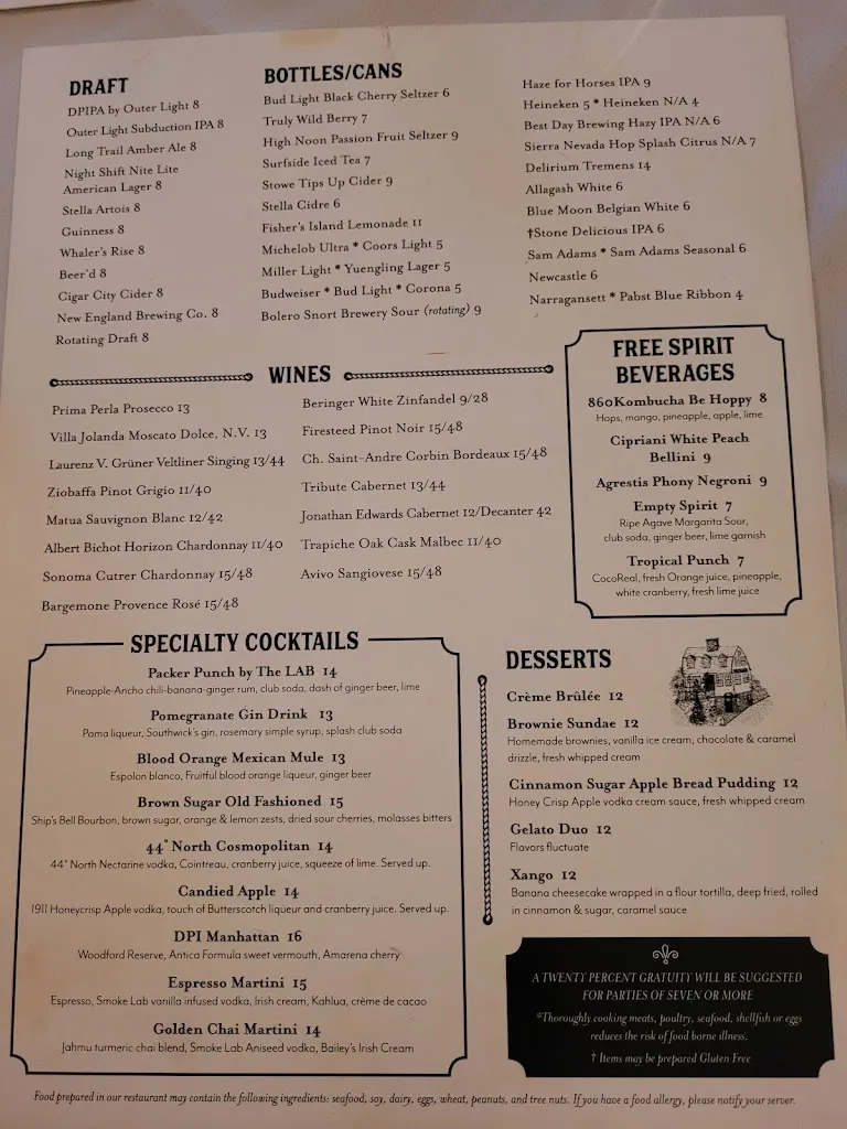 Menu_Captain Daniel Packer Inne_Mystic, CT_image_old_2