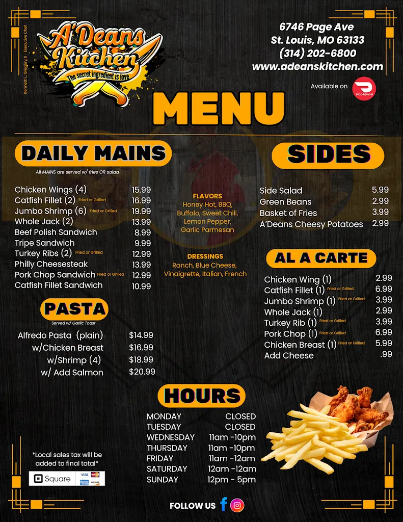 Menu_A'Deans Kitchen & Catering_St. Louis, MO_image_old_1