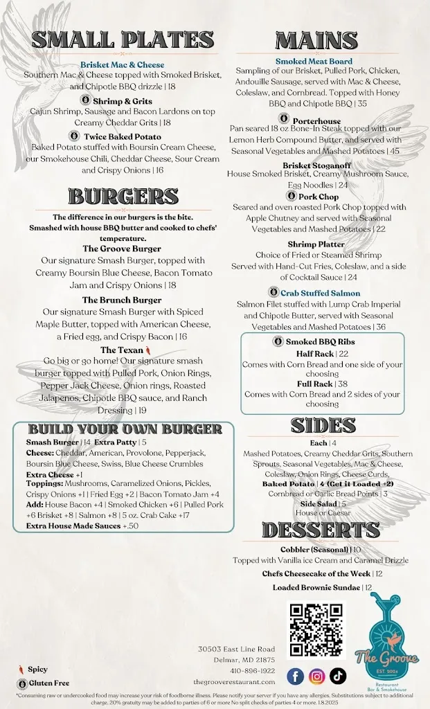 Menu_The Groove_Delmar, MD_image_old_3