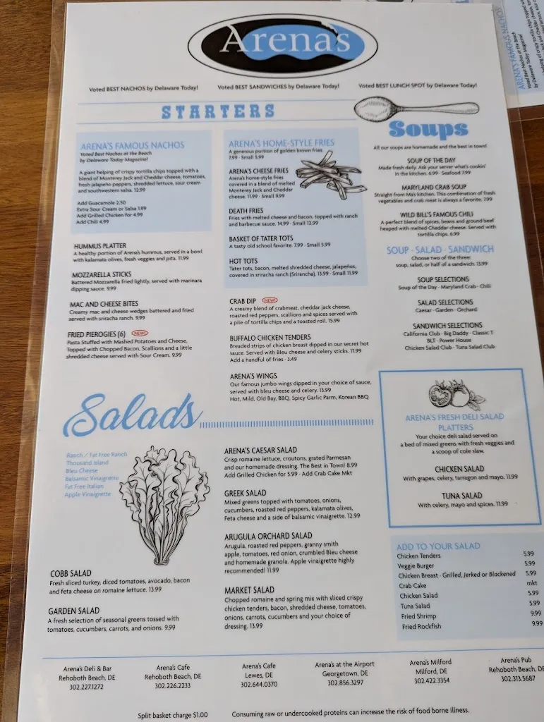Menu_Arena's at the Airport_Georgetown, DE_image_old_2