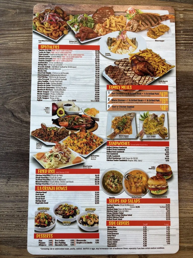 Menu_La Granja Restaurant Allapattah_Miami, FL_image_old_1