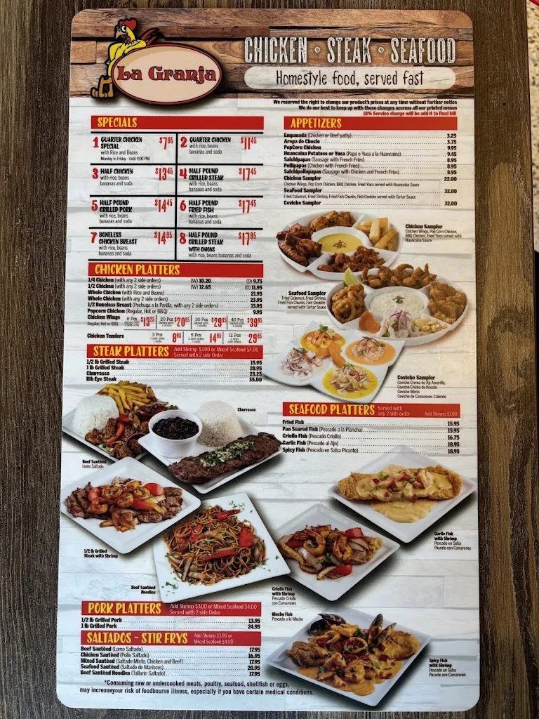 Menu_La Granja Restaurant Allapattah_Miami, FL_image_old_2