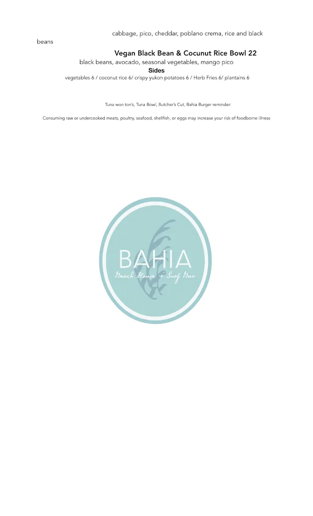 Menu_Bahia Beach House & Surf Bar_Atlantic Beach, NC_image_old_2