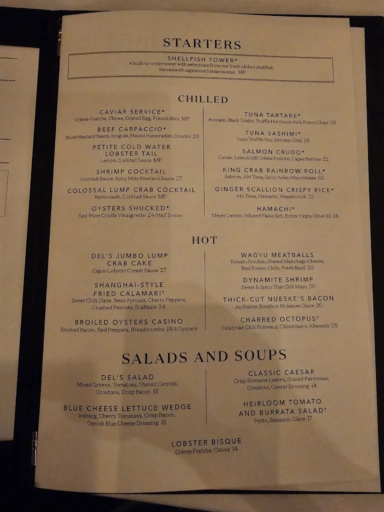 Menu_Del Frisco's Double Eagle Steakhouse_Orlando, FL_image_old_2
