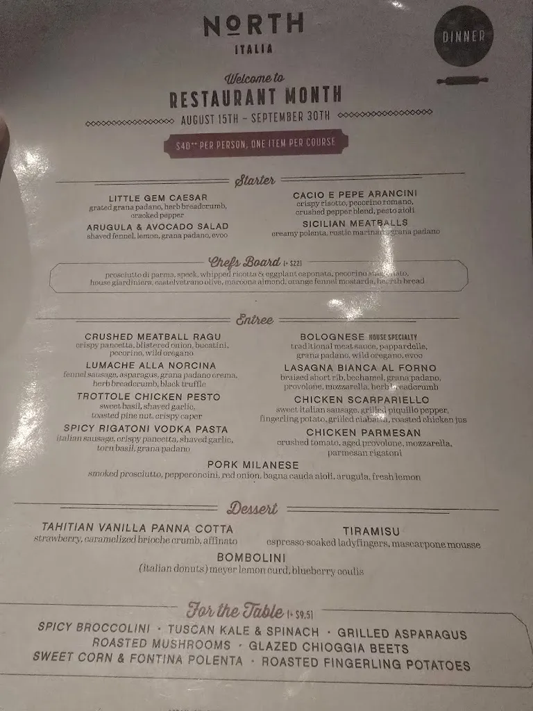Menu_North Italia_Orlando, FL_image_old_1