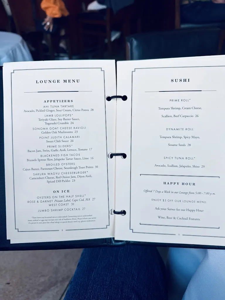 Menu_Ocean Prime_Orlando, FL_image_old_3