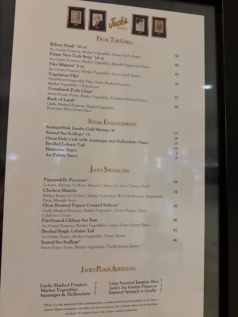 Menu_Jack's Place_Orlando, FL_image_old_2