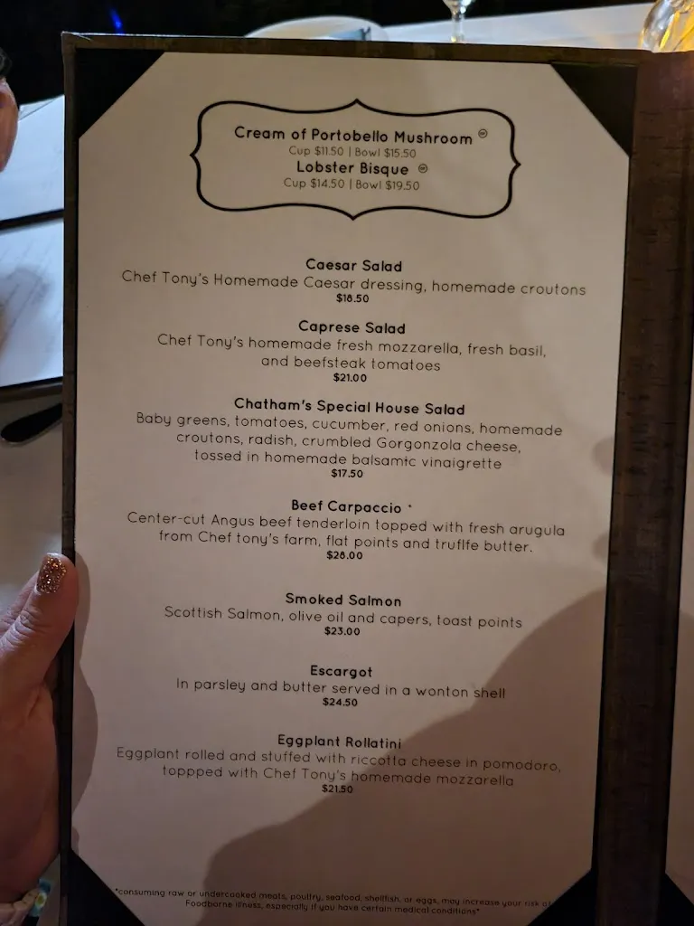 Menu_Chatham's Place Restaurant_Orlando, FL_image_old_2