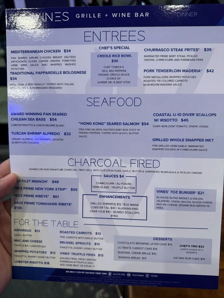 Menu_Vines Grille & Wine Bar_Orlando, FL_image_old_1