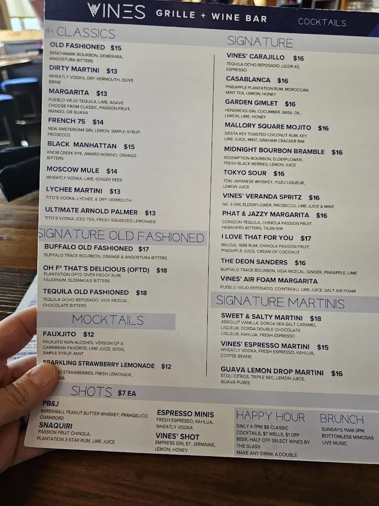 Menu_Vines Grille & Wine Bar_Orlando, FL_image_old_2