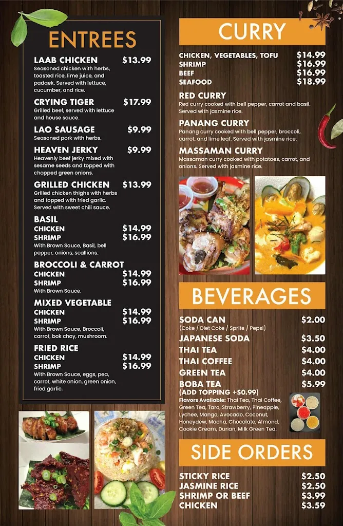 Menu_LanXang Lao Street Food_New Port Richey, FL_image_old_1
