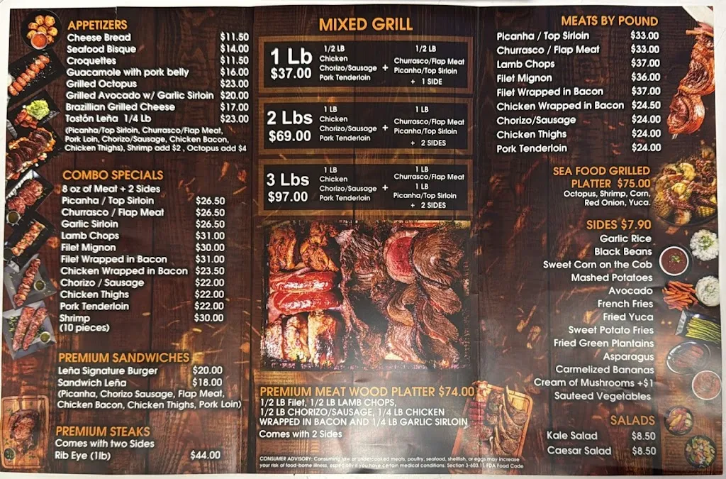 Menu_Leña Steakhouse_New Port Richey, FL_image_old_1