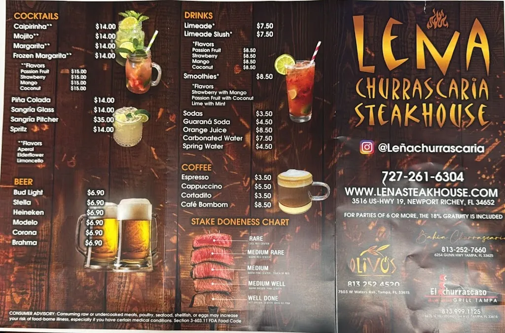 Menu_Leña Steakhouse_New Port Richey, FL_image_old_2
