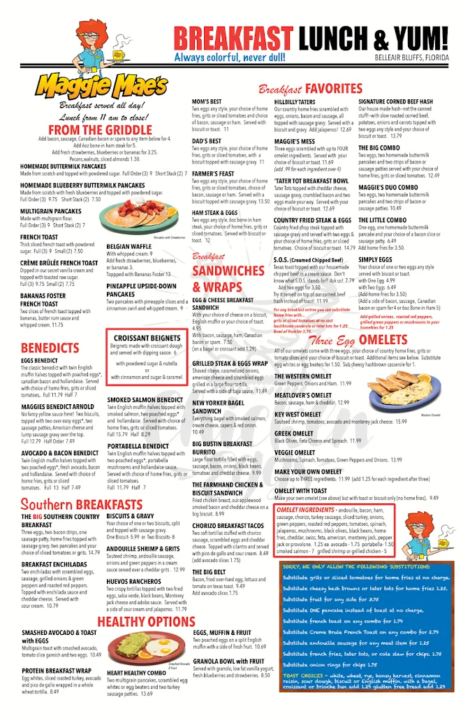 Menu_Maggie Mae's on the Bluffs_Belleair Bluffs, FL_image_old_2
