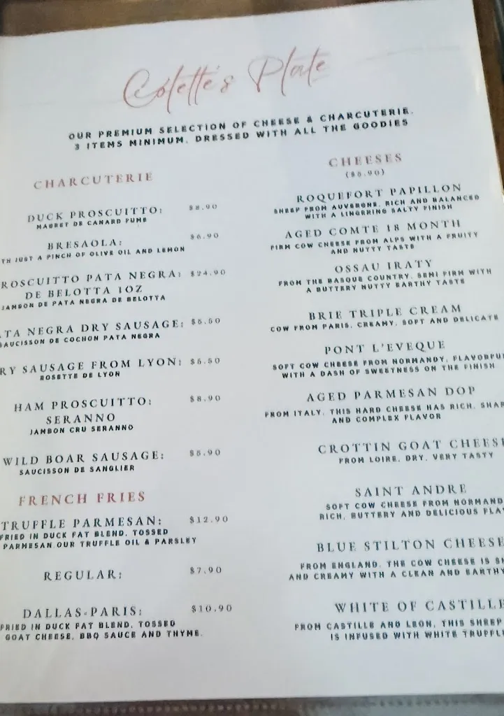 Menu_Chez Colette's French Bistro_Belleair Bluffs, FL_image_old_2