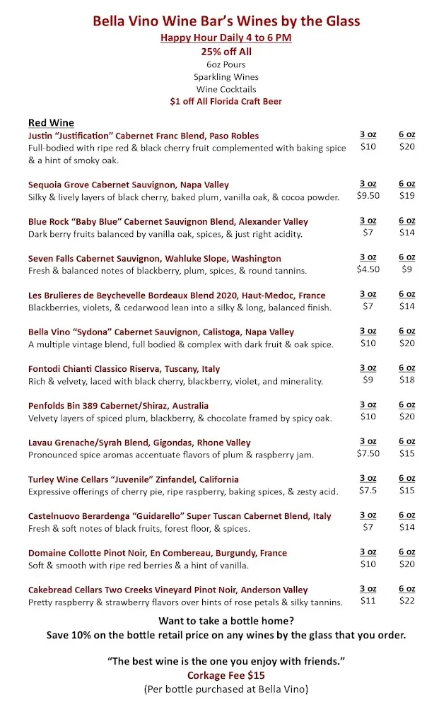 Menu_Bella Vino Wine & Cheese Market_Belleair Bluffs, FL_image_old_3