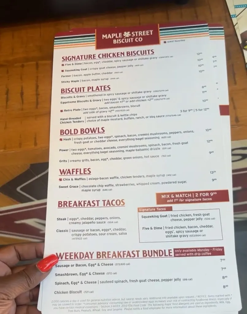 Menu_Maple Street Biscuit Company_Brandon, FL_image_old_1