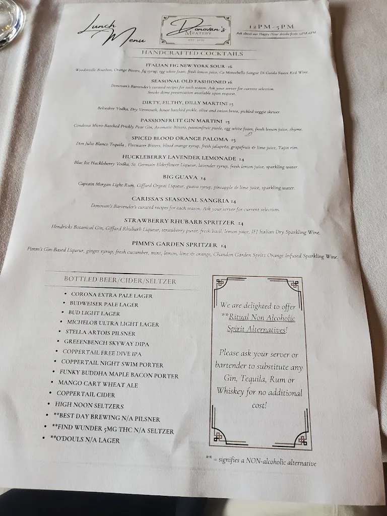 Menu_Donovan's Meatery_Riverview, FL_image_old_1