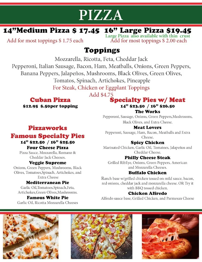 Menu_Pizzaworks_Big Pine Key, FL_image_old_2