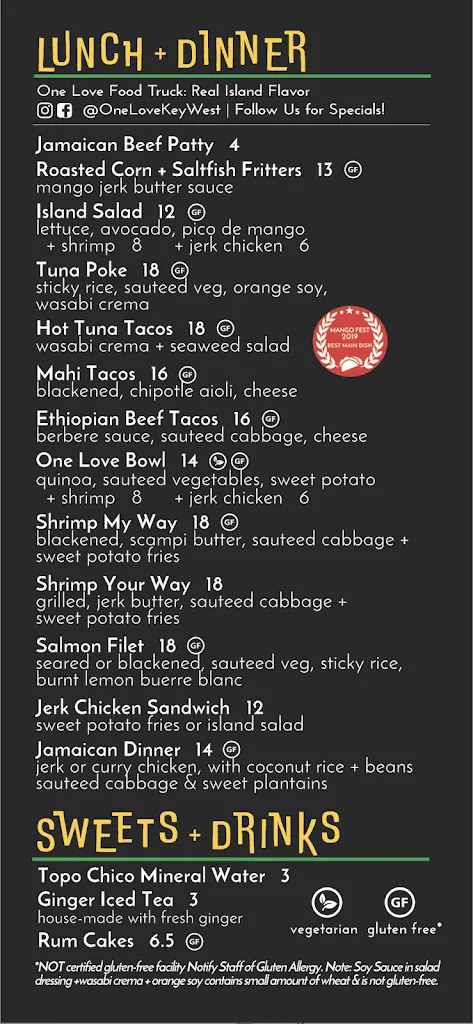 Menu_One Love Food Truck_Naval Air Station Key West, FL_image_old_1