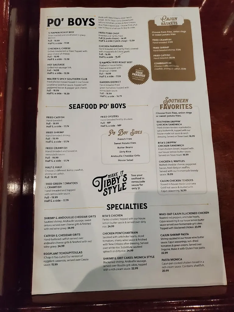 Menu_Tibby's New Orleans Kitchen_Brandon, FL_image_old_3