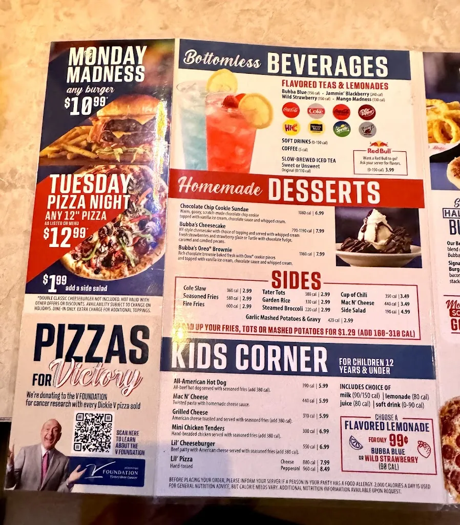 Menu_Bubba's 33_Pensacola, FL_image_old_2