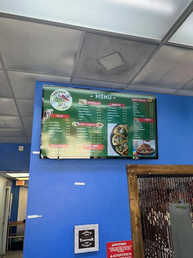 Menu_Taqueria La Calentana 2_Bunnell, FL_image_old_3