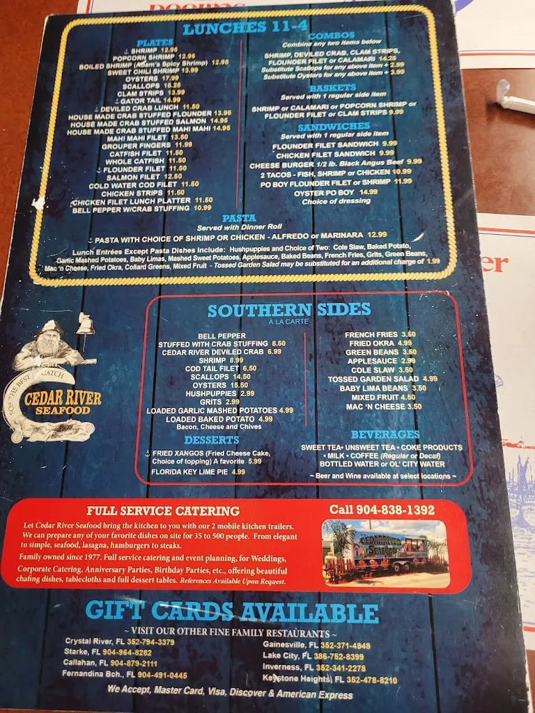 Menu_Cedar River Seafood_Callahan, FL_image_old_2