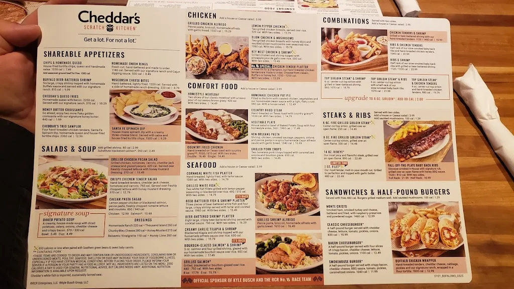 Menu_Cheddar's Scratch Kitchen_Tampa, FL_image_old_2