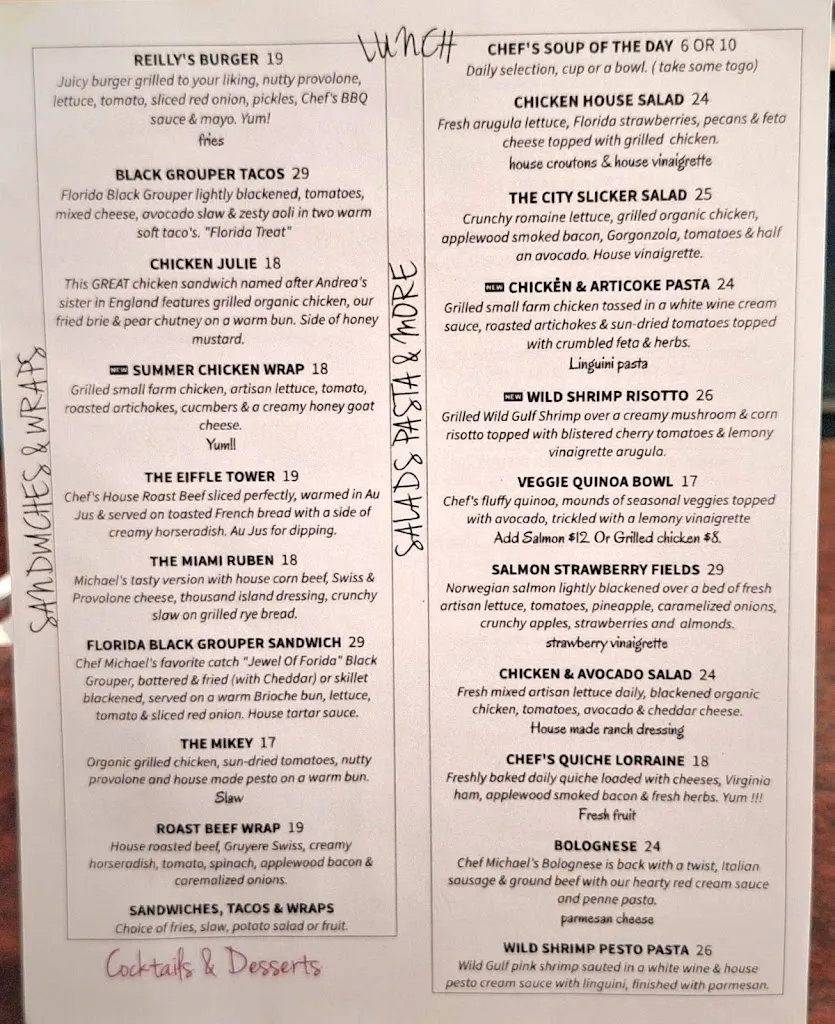 Menu_Michael's Grill_Tampa, FL_image_old_2