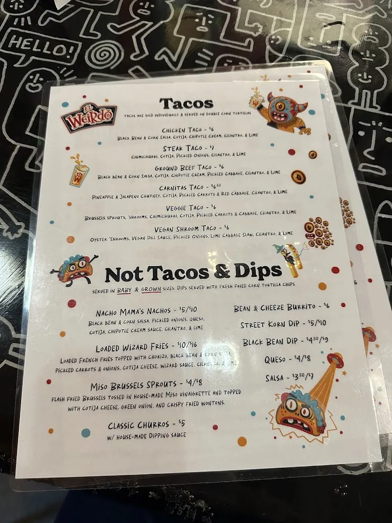 Menu_El Weirdo_Panama City, FL_image_old_3