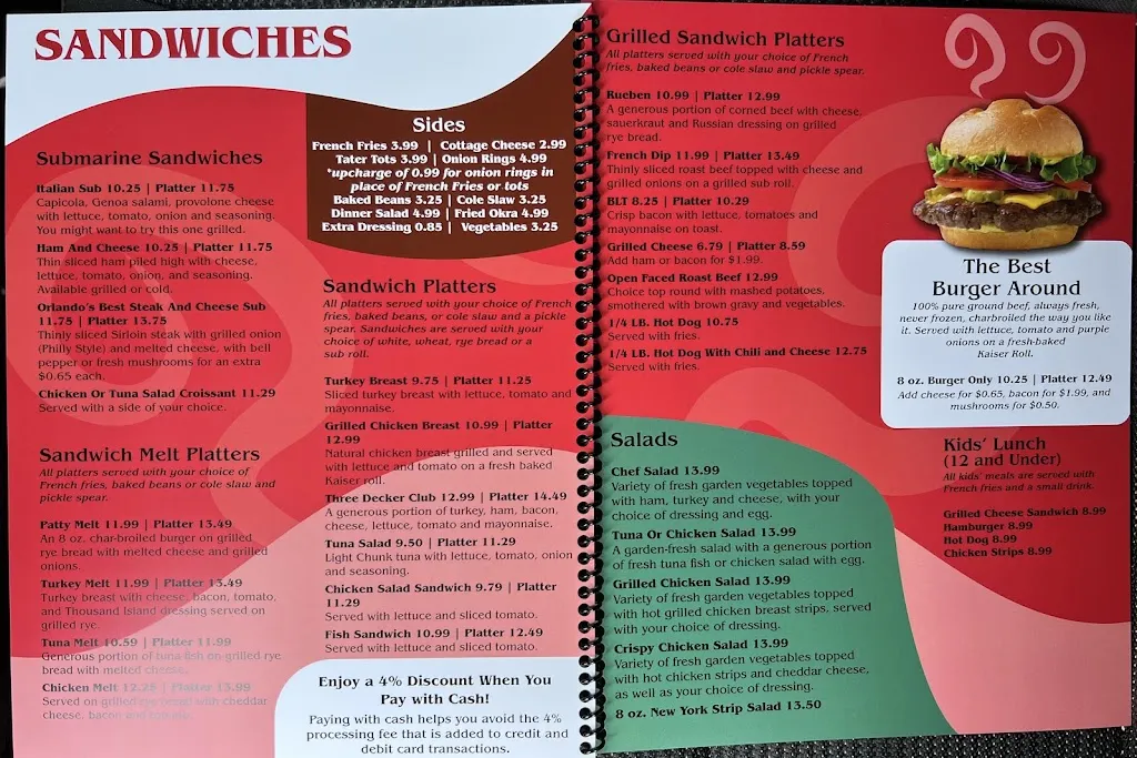 Menu_Bob's Family Restaurant_Orlando, FL_image_old_2