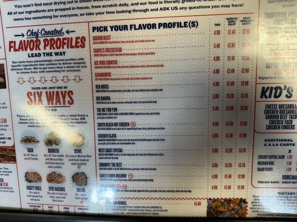 Menu_Capital Tacos & Chicken_Land O' Lakes, FL_image_old_1