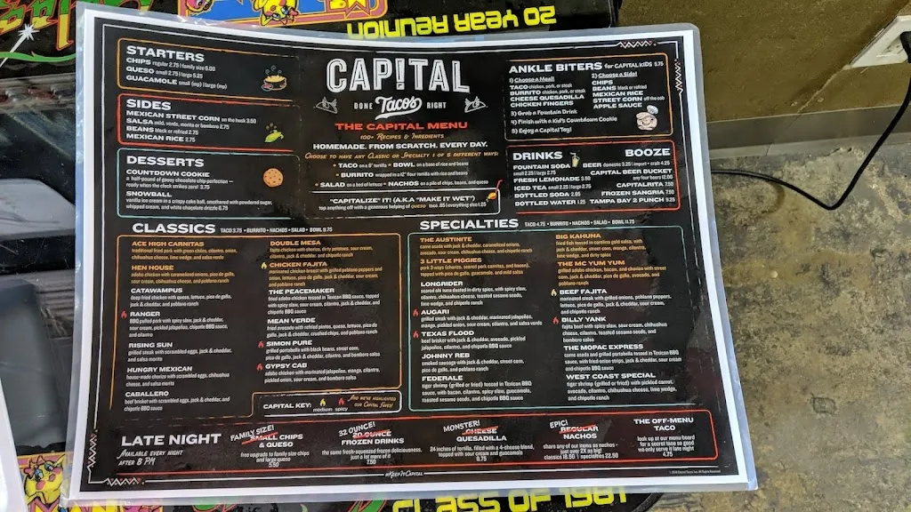 Menu_Capital Tacos & Chicken_Land O' Lakes, FL_image_old_2