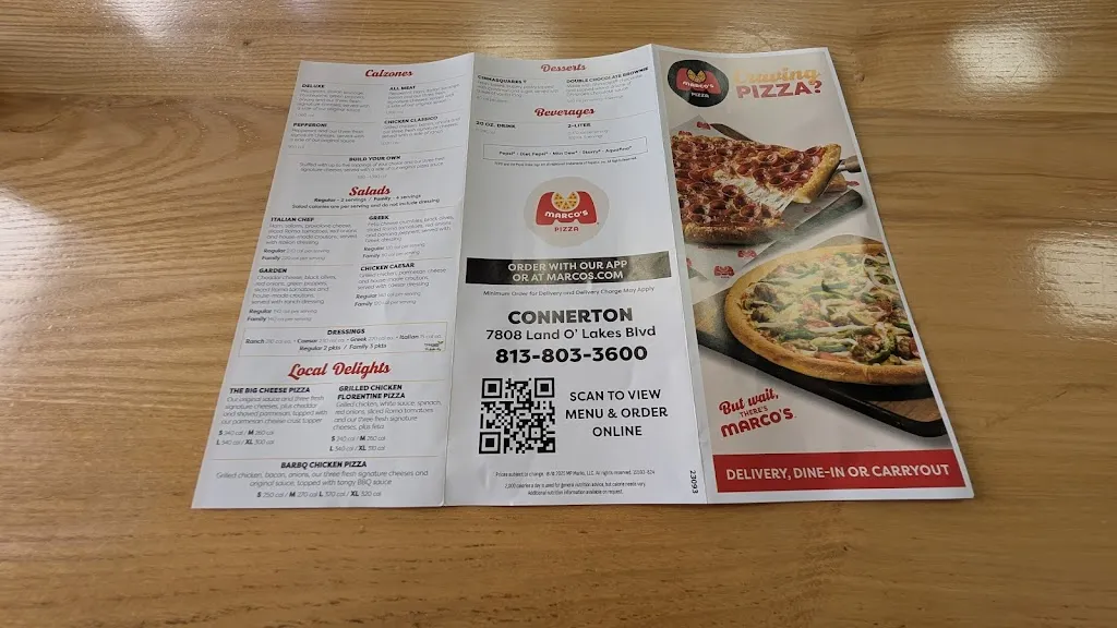 Menu_Marcos Pizza_Land O' Lakes, FL_image_old_1