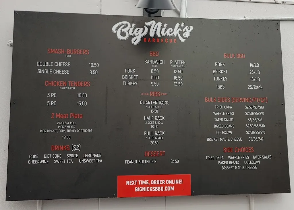 Menu_Big Nick's BBQ - Fort Myers, FL_Fort Myers, FL_image_old_3