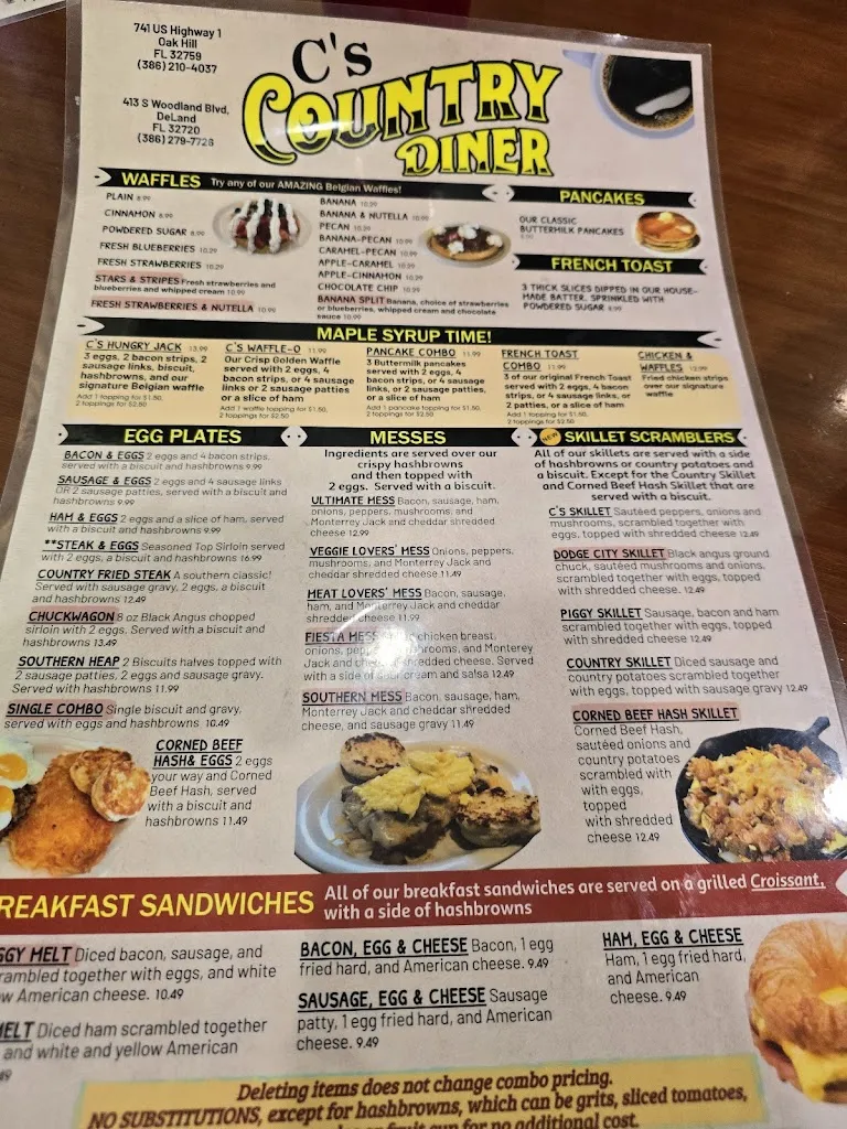 Menu_C's Waffles Deland_DeLand, FL_image_old_1