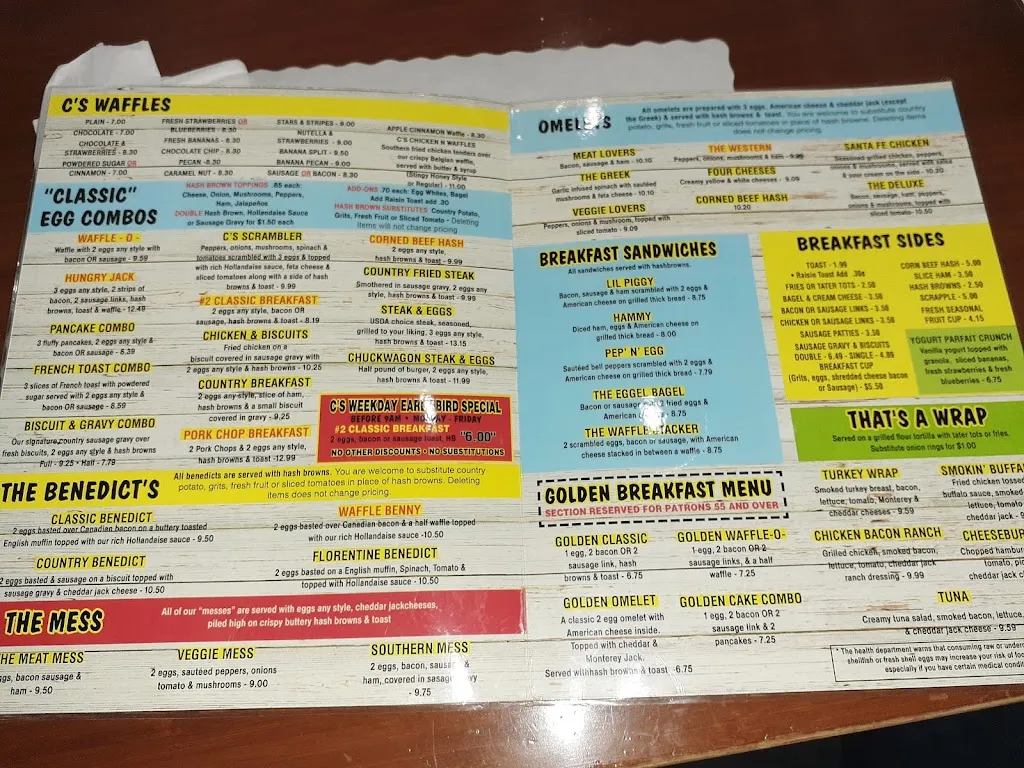 Menu_C's Waffles Deland_DeLand, FL_image_old_2