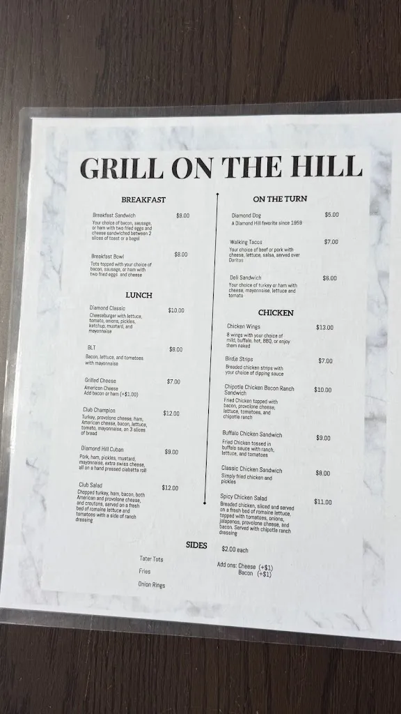 Menu_Grill on the Hill_Dover, FL_image_old_1