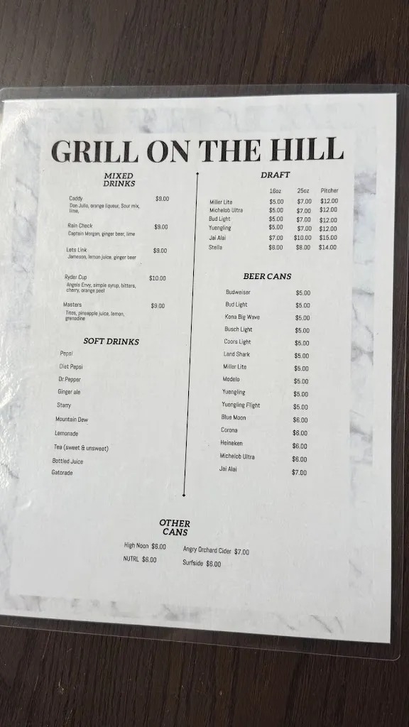 Menu_Grill on the Hill_Dover, FL_image_old_2
