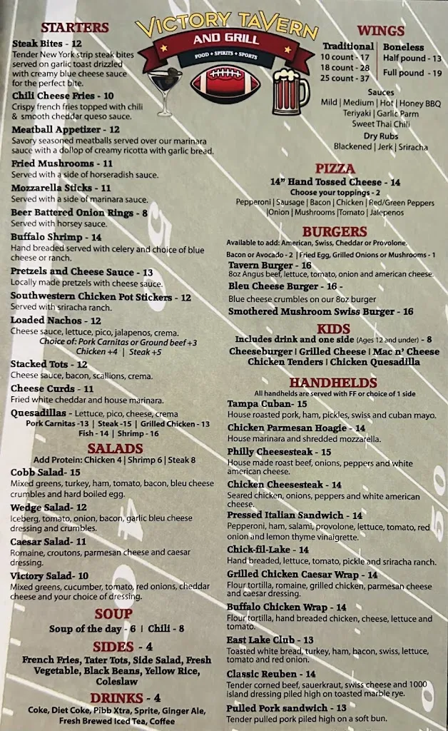 Menu_Victory Tavern and Grill_Palm Harbor, FL_image_old_1