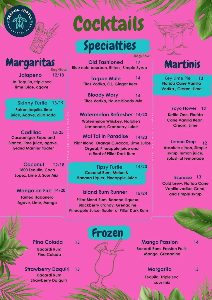 Menu_Tarpon Turtle Waterfront Grill & Marina_Tarpon Springs, FL_image_old_3