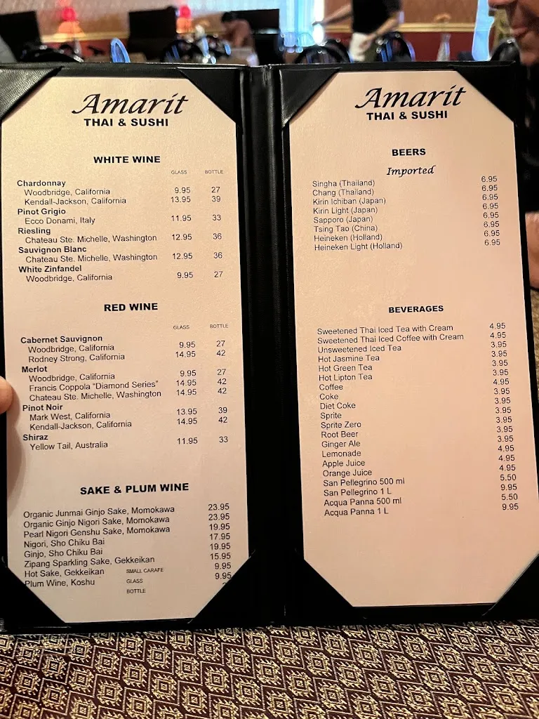 Menu_Amarit Thai Restaurant_Palm Harbor, FL_image_old_1